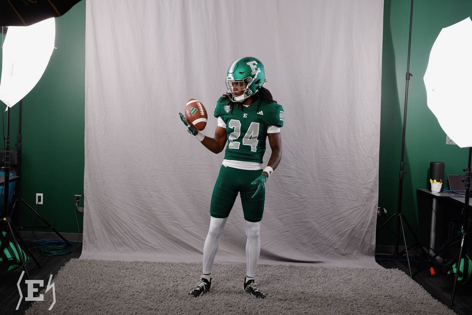 Eastern Michigan athlete in uniform