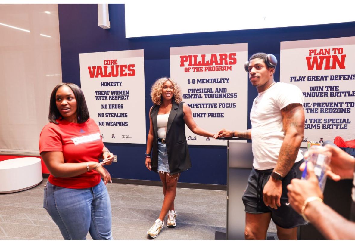 Campus visit with a recruit